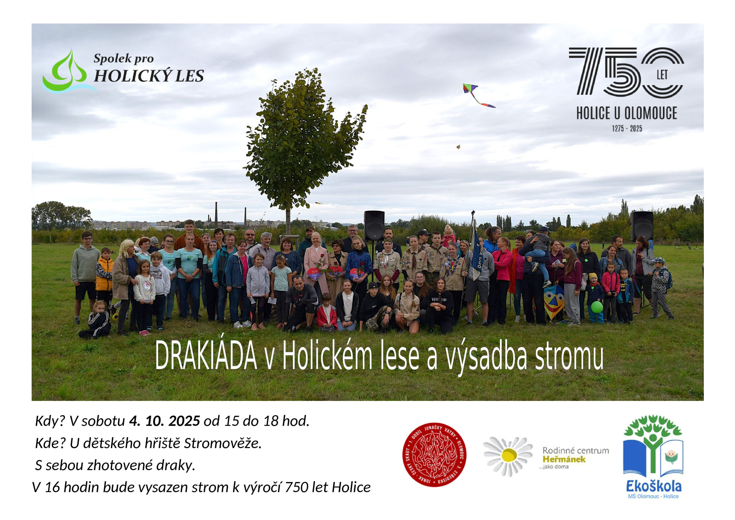 DRAKIÁDA v Holickém lese a výsadba památného stromu